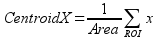 Centroid X formula