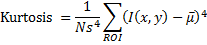 Kurtosis formula
