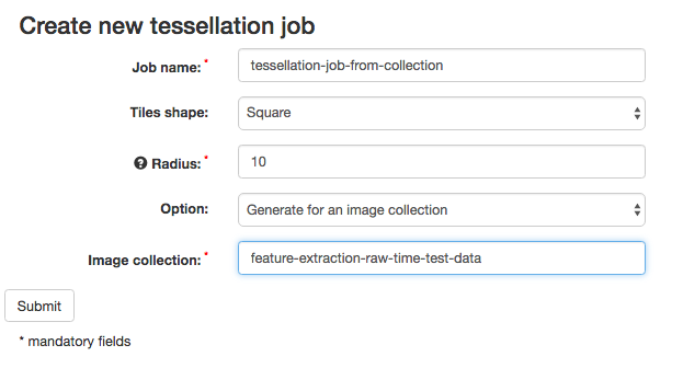WIPP Tessellation job screenshot
