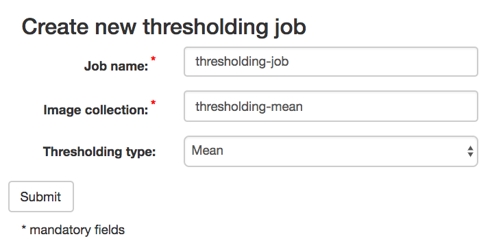 WIPP Thresholding job screenshot