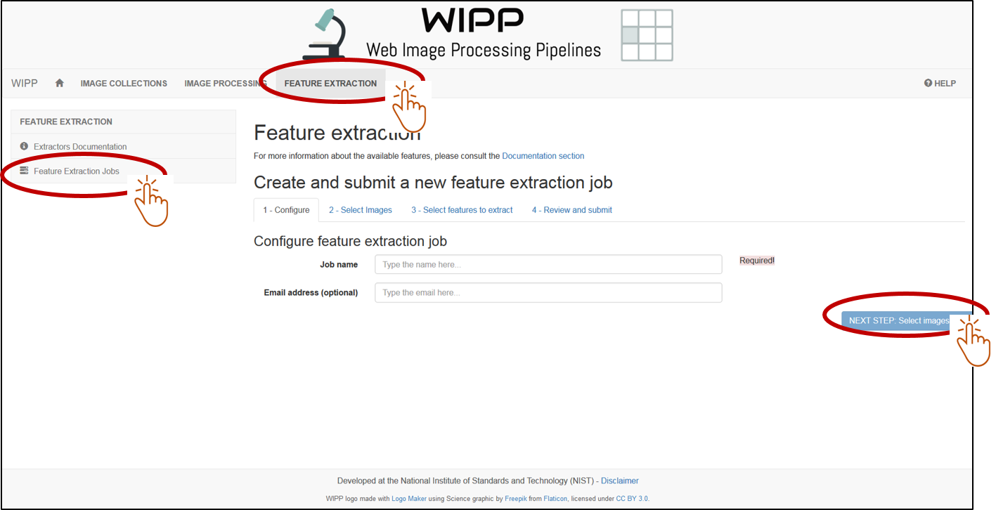 Create Feature extraction job